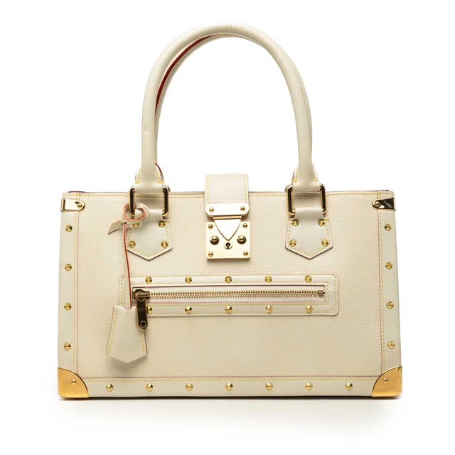White Louis Vuitton Suhali Le Fabuleux Handbag in White Leather from Designer Revival