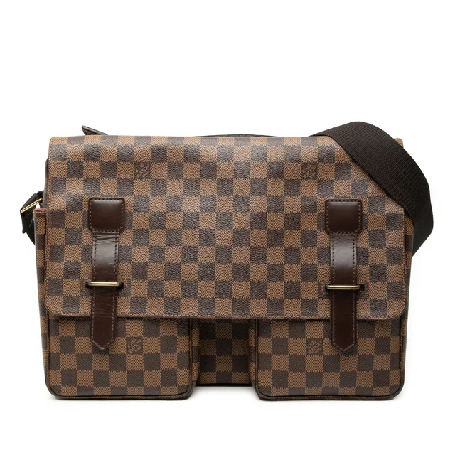 Brown Louis Vuitton Damier Ebene Broadway Satchel in Brown Canvas from Designer Revival
