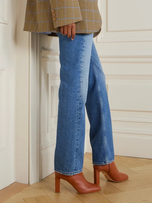 AQUAZZURA Sellier 85 leather ankle boots in Beige, photo 2 of 2 from NET-A-PORTER (Canada)