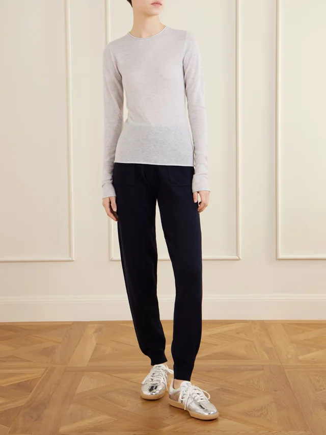 SKIMS Long Sleeve Boatneck Top - Light Heather Gray in Grey, photo 2 of 2 from NET-A-PORTER (Canada)