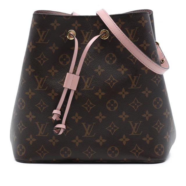 Brown Louis Vuitton Monogram Neonoe MM Bucket Bag in Brown Coated canvas from Designer Revival