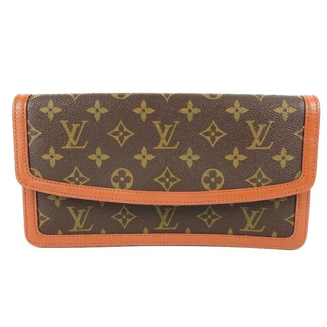 Louis Vuitton Clutch Pochette Dam PM Monogram Canvas Brown in Brown Coated canvas from The Reluxe