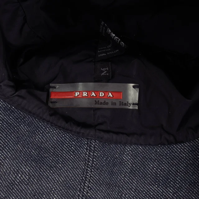 Prada Linea Rossa Dark Blue Denim Bucket Hat - Size M in Blue Denim from Labellov, photo 3 of 3