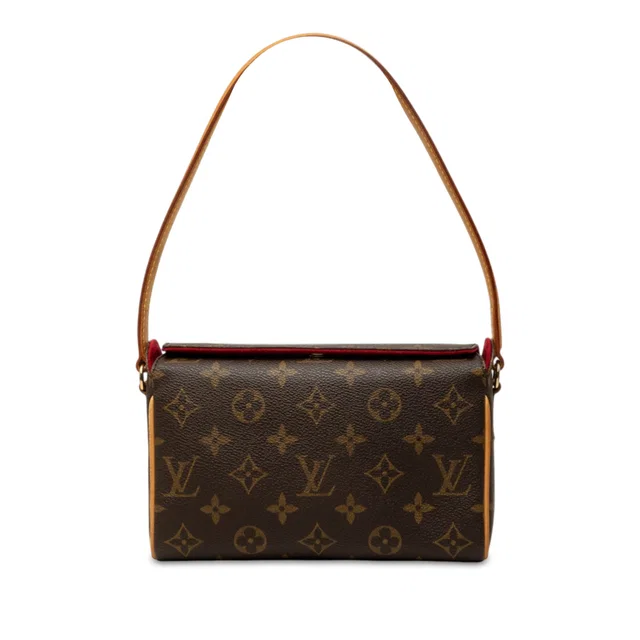 Brown Louis Vuitton Monogram Recital Shoulder Bag in Brown Coated canvas from Designer Revival