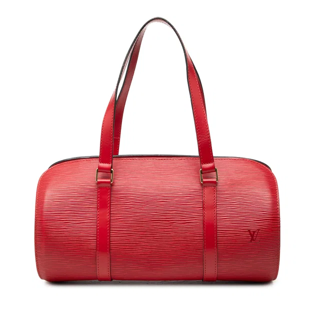 Red Louis Vuitton Epi Soufflot Handbag in Red Leather from Designer Revival