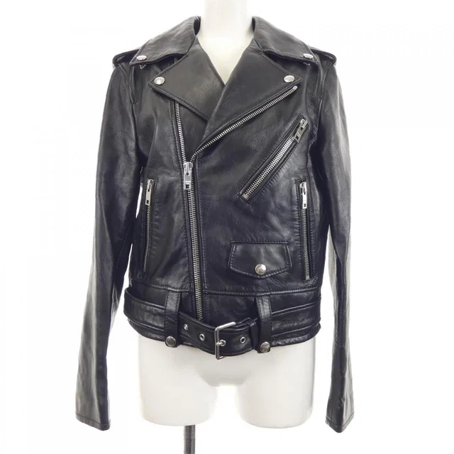 Celine Leather Jacket Black in Black Leather from The Reluxe