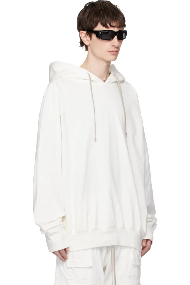 Rick Owens DRKSHDW Off-White Temple Oversized Hoodie, photo 2 of 4 from SSENSE