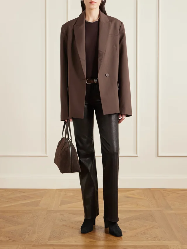FRAME Rodeo leather bootcut pants in Brown, photo 2 of 2 from NET-A-PORTER (Canada)