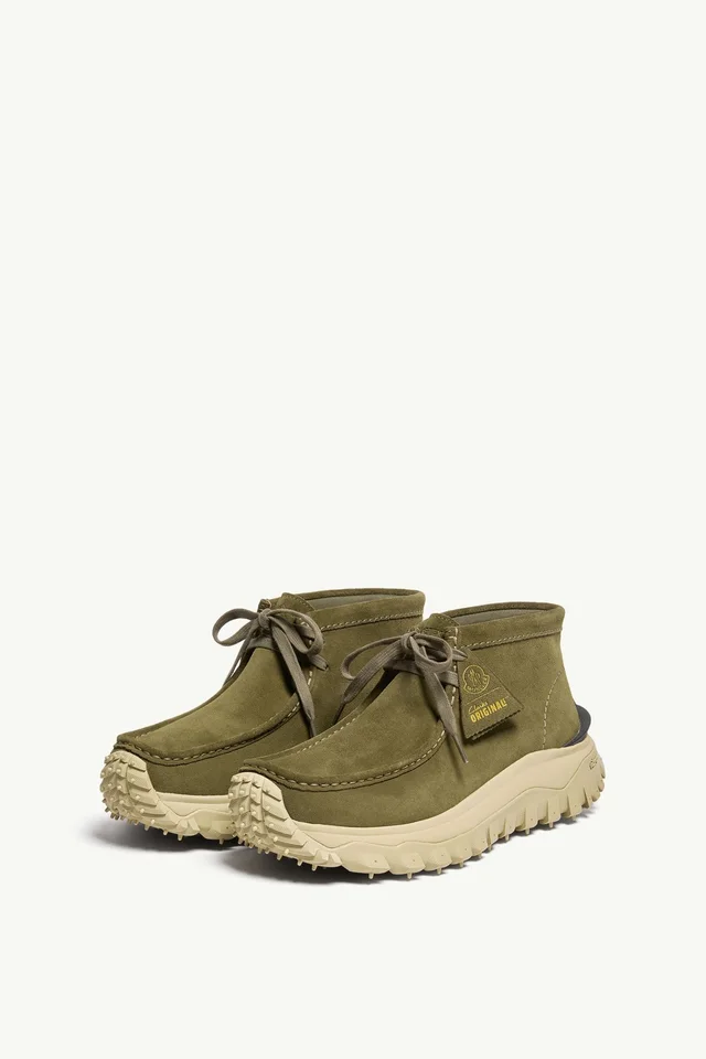 Moncler + Clarks Originals Trailgrip Wallabee GTX Suede Boots, photo 2 of 8 from SENSER