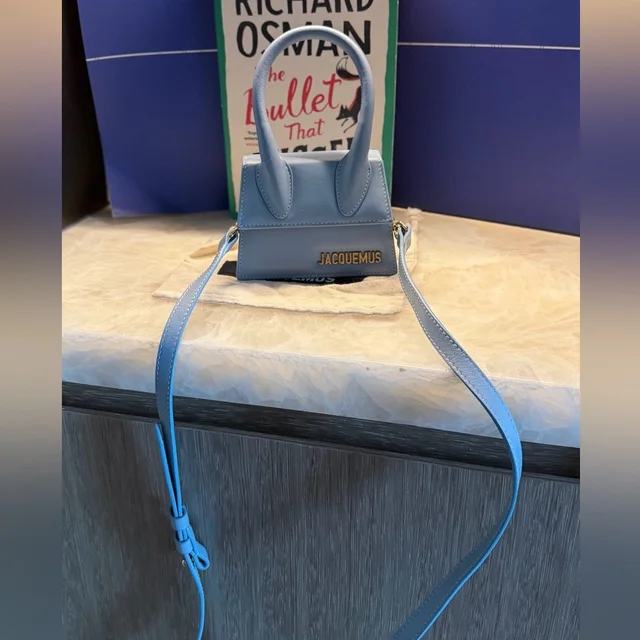 Jacquemus Powder Blue Mini Leather Shoulder Bag in blue Leather from Poshmark