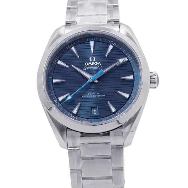 Omega Seamaster Aqua Terra 150m Co-Axial W41mm Stainless Steel Blue Dial220.10.41.21.03.002 in Blue from GALLERY RARE