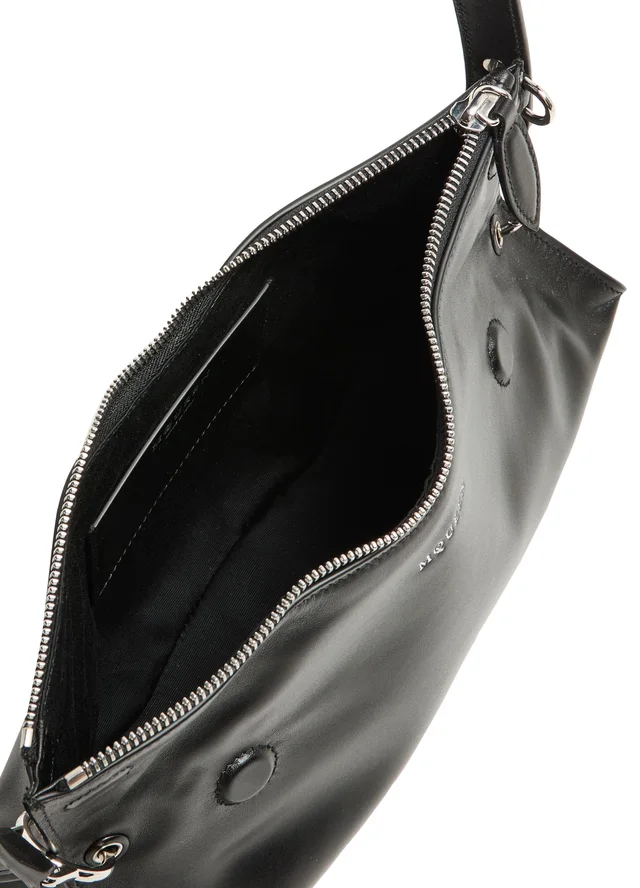MCQUEEN Manta clutch bag in Black Calf leather, photo 5 of 8 from 24S (US)