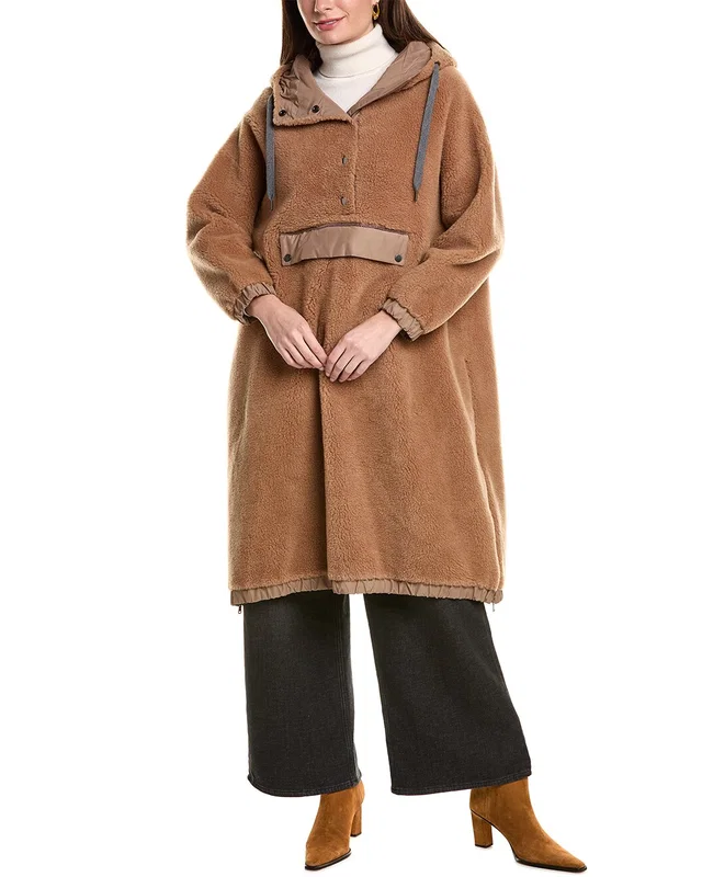 Brunello Cucinelli Wool & Cashmere-Blend Fleece Pullover, image 1 of 1 from Gilt
