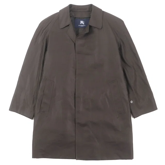 Burberry Wool Silk Blend Dark Brown Coat in Brown Silk from LuxUness