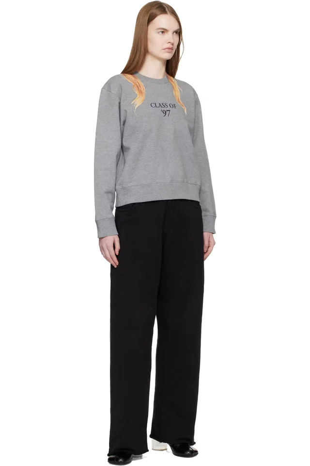 MM6 Maison Margiela Black Wide-Leg Cotton Trousers, photo 4 of 4 from SSENSE