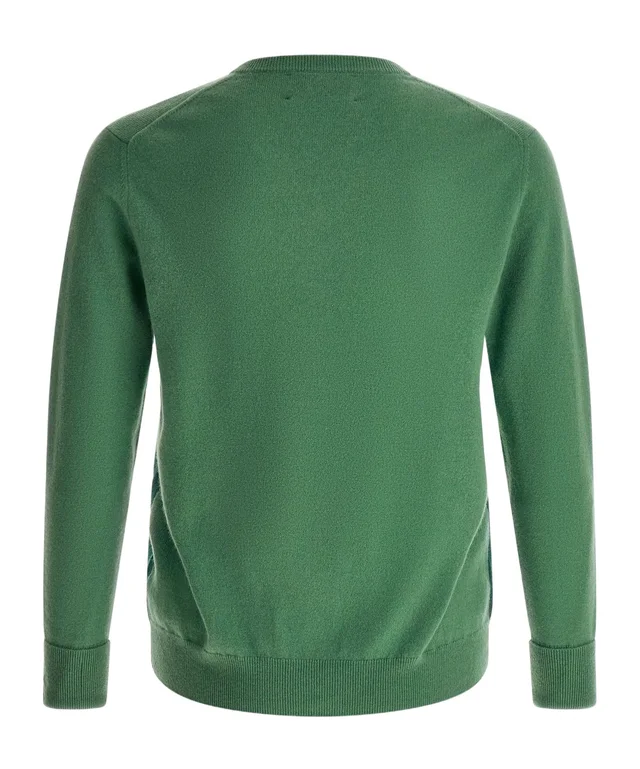 Ballantyne Diamond Intarsia V-Neck Knitted Sweater, photo 2 of 4 from SENSER