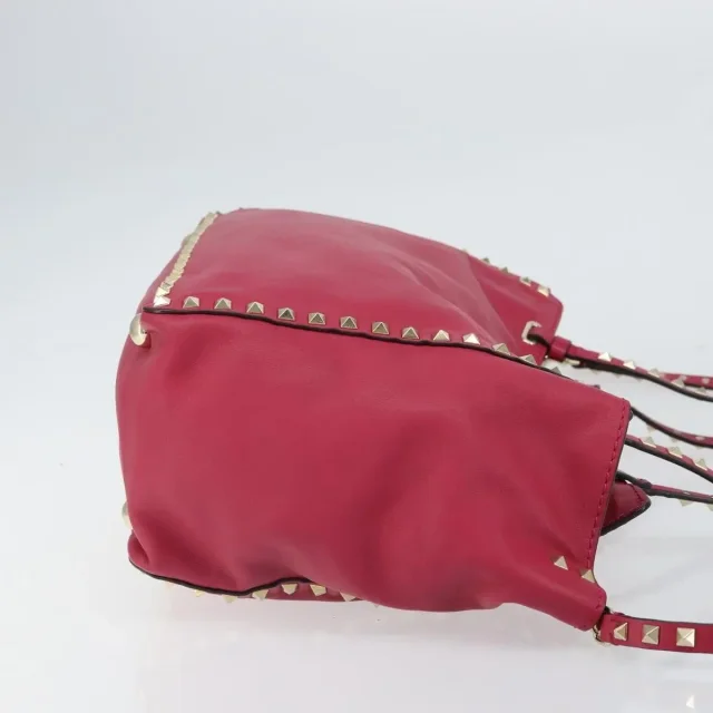 Valentino Garavani Rockstud Tote Soft Leather Pink Bag in Pink Leather from HEWI, photo 3 of 24