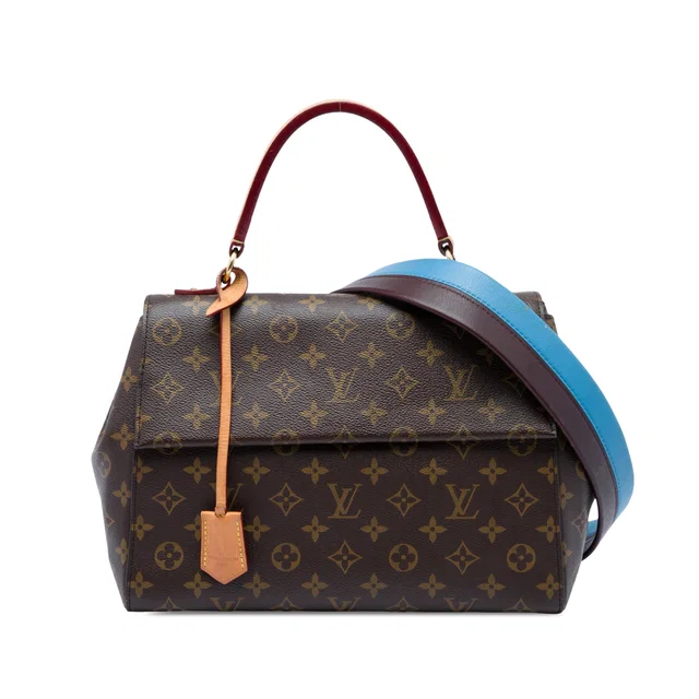 Brown Louis Vuitton Monogram Cluny MM Satchel in Brown Coated canvas from Designer Revival