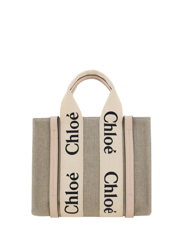Chloé Tote Bag — Beige Linen in Beige Canvas from HEWI