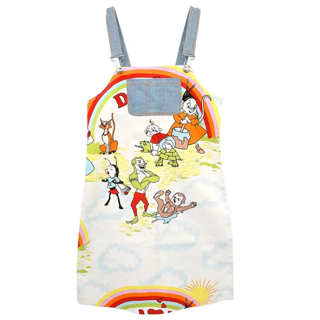 Dior Cartoon Print Sleeveless Tank Top Apron White in White from AMORE Vintage Tokyo