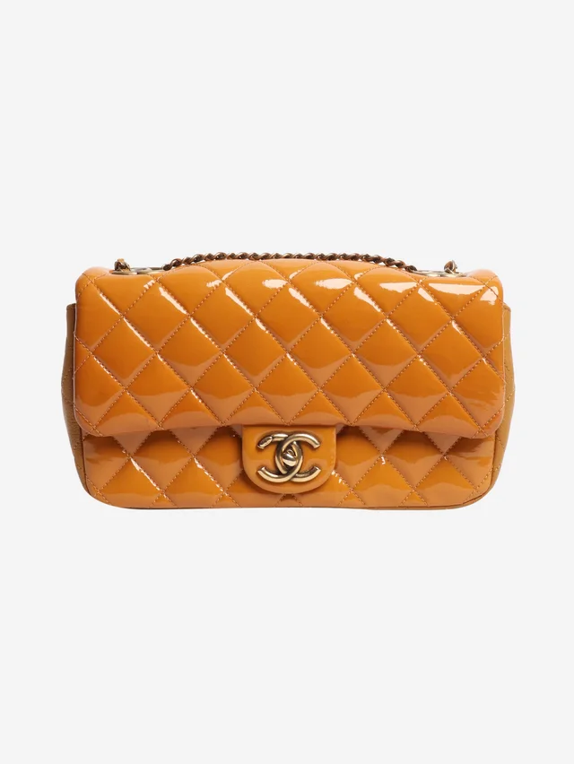 Chanel Yellow 2015 patent flap bag in Yellow Patent leather from Sign of the Times