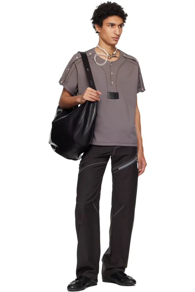 Kiko Kostadinov Brown Fosco Trousers, photo 4 of 4 from SSENSE