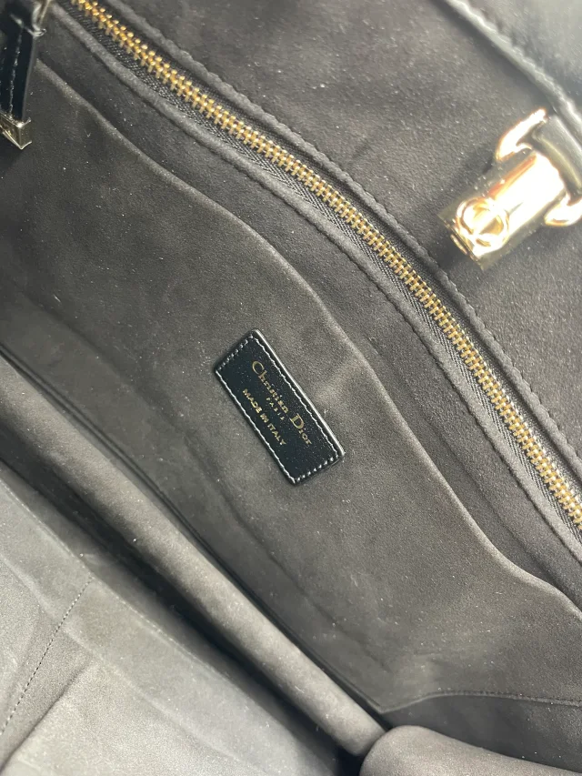 Dior Essential Tote Archicannage Quilt Calfskin Black Leather Bag in Black Calfskin from HEWI, photo 3 of 4