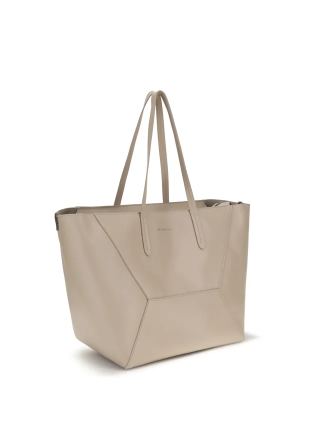 Brunello Cucinelli Tote Bag — Beige Calf Leather in Beige Calfskin from HEWI, photo 2 of 2