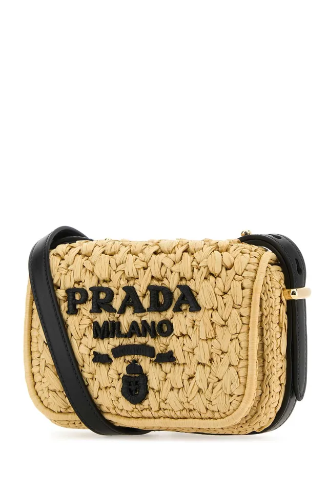 Prada Raffia Crossbody Bag — Beige in Beige Raffia from HEWI, photo 2 of 2