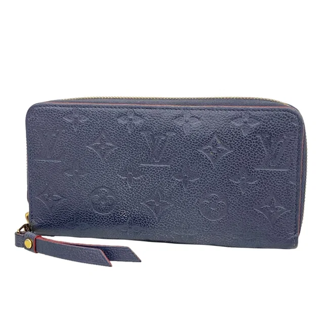 Louis Vuitton Wallet Monogram Empreinte Zippy Marine Rouge in Red from The Reluxe