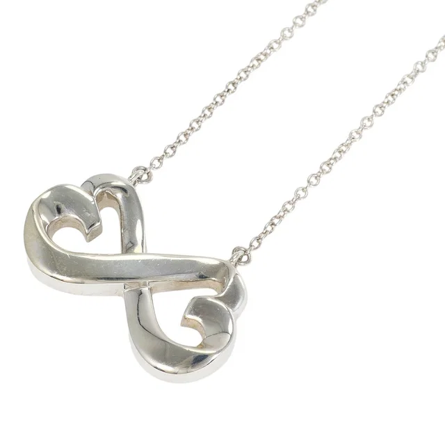 Tiffany & Co. Double Loving Heart 925 Sterling Silver Necklace 42 in Silver from The Reluxe