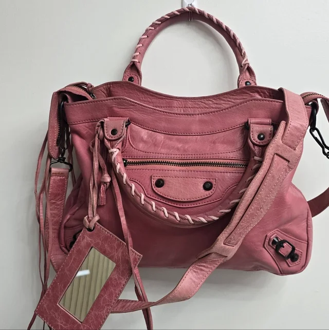 Balenciaga Vintage Bag With Mirror in pink from Poshmark