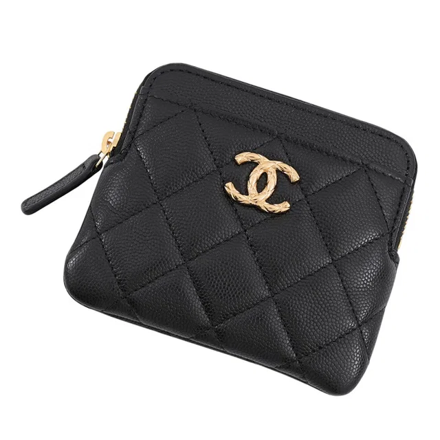 Chanel Matelasse Fragment Coin Purse BlackAP5012 Caviar Leather in Caviar leather from GALLERY RARE