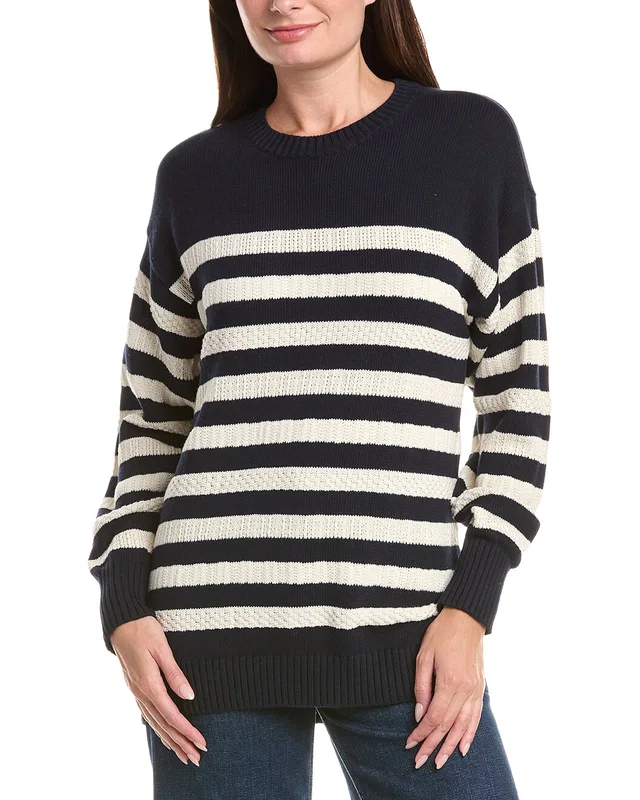 FRAME Denim The Variation Stripe Crewneck Sweater, image 1 of 1 from Rue La La