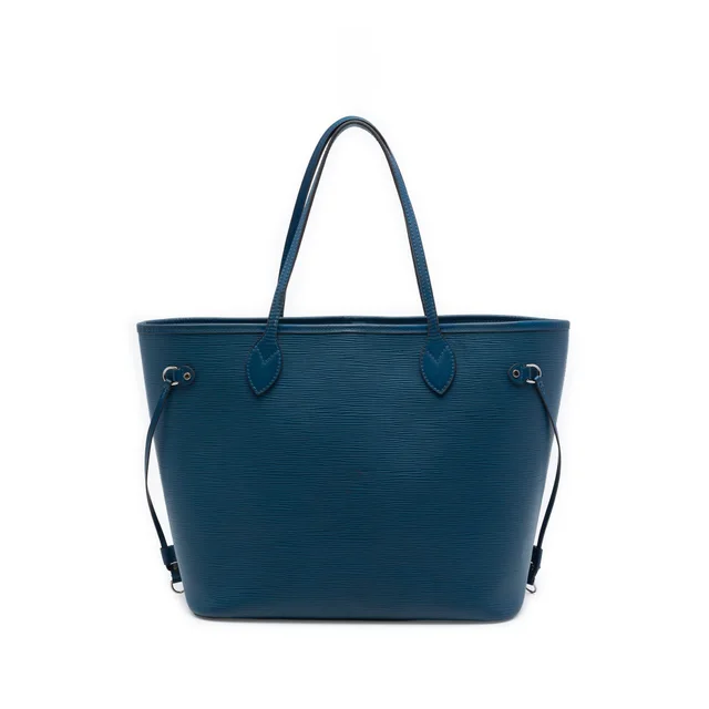Blue Louis Vuitton Epi Neverfull MM Tote Bag in Blue Leather from Designer Revival