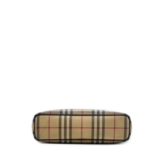 Beige Burberry House Check Coated Canvas Shoulder Bag in Beige Coated canvas from Designer Revival, photo 3 of 6