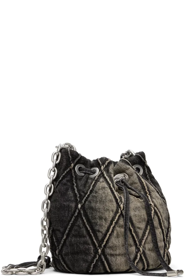 Diesel Black Charm-D Bucket S Bag, photo 2 of 3 from SSENSE