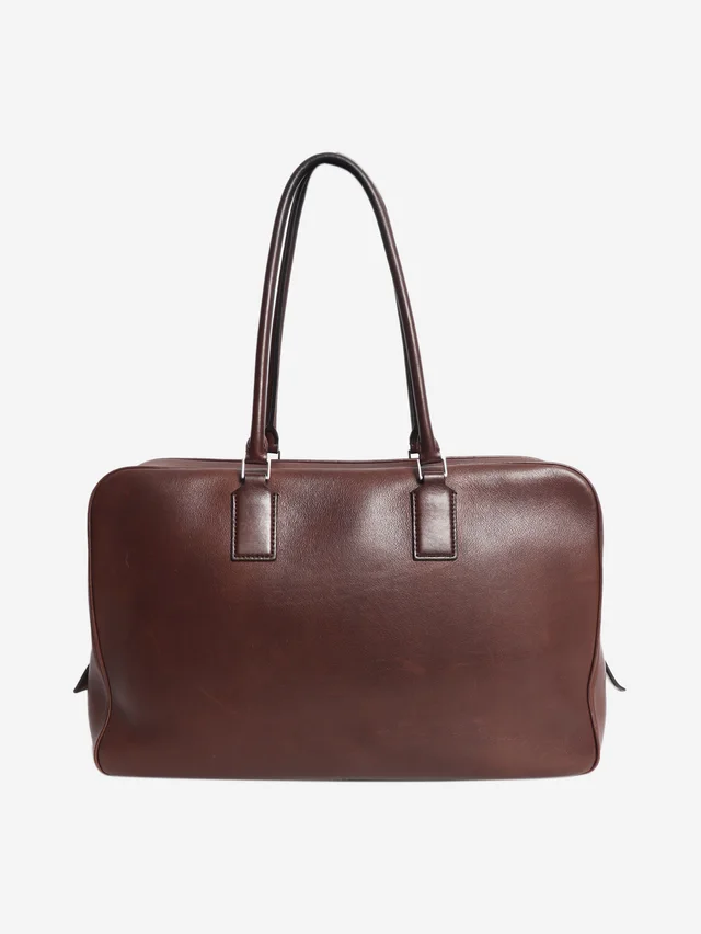 The Row Dark chocolate Domino bag from Sign of the Times