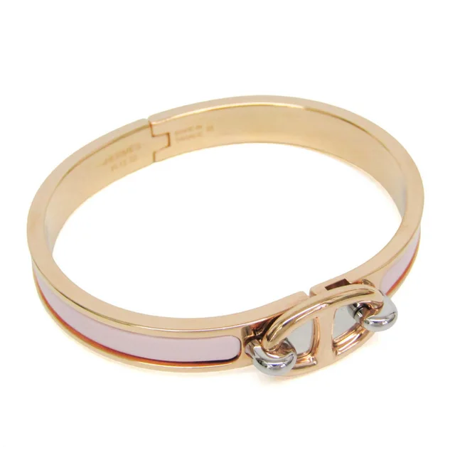 Hermès Clic Mini Click Chaine D'Ancre H209000F 1ZPM Metal Bangle Pink,Yellow Gold in Pink/Yellow gold Metal from Elady