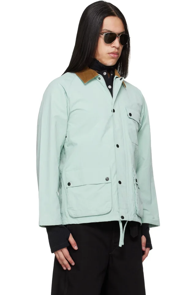 Barbour Blue Modified Solway Showerproof Jacket, photo 2 of 2 from SSENSE