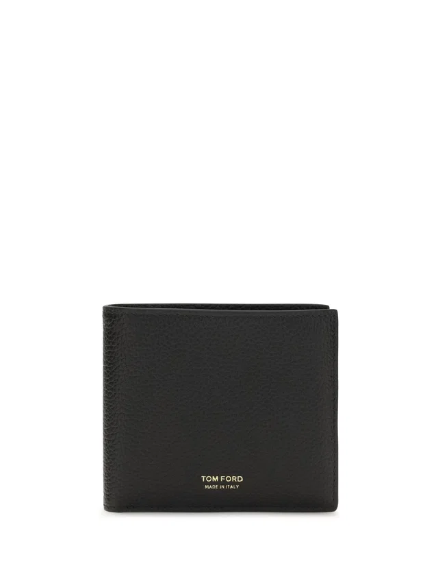 Tom Ford Pebbled Calf Leather Wallet — Black Bos Taurus in Black Calfskin from HEWI