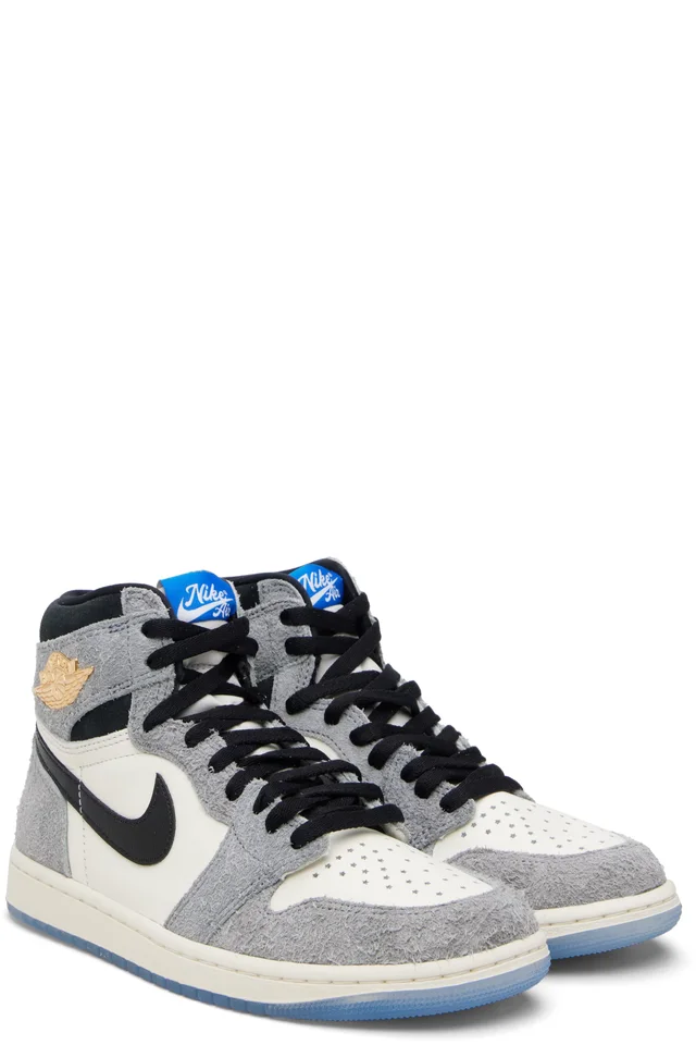 Nike Jordan Gray & White Air Jordan 1 Retro High OG Sneakers, photo 4 of 5 from SSENSE