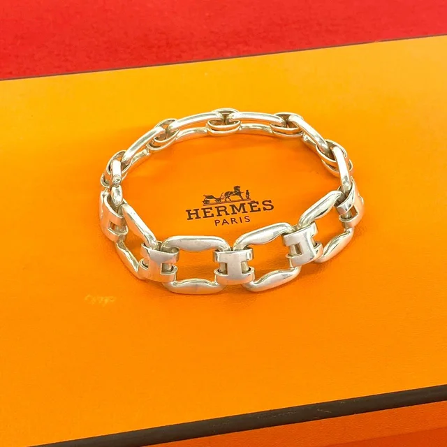 Hermès Vintage History Bracelet 925 Sterling Silver in Silver from The Reluxe