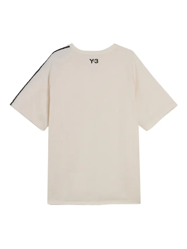 Y-3 raw edge three-stripes T-shirt, photo 2 of 2 from FARFETCH
