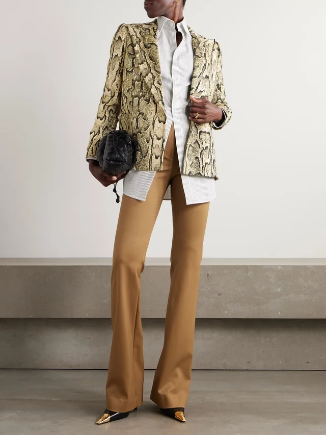 ALTUZARRA Sonny stretch-wool flared pants in Beige, photo 2 of 2 from NET-A-PORTER (Canada)