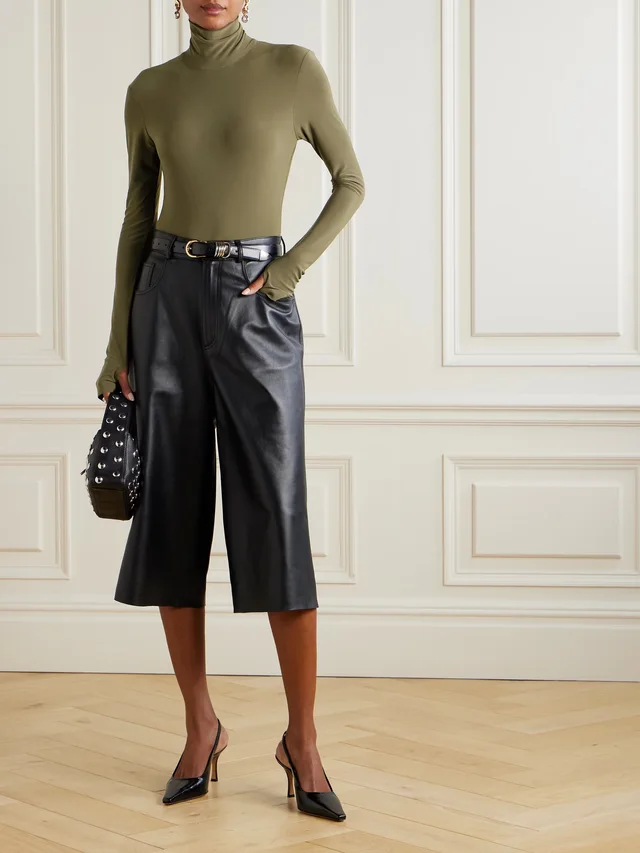 NORMA KAMALI Stretch-jersey turtleneck bodysuit in Brown, photo 2 of 2 from NET-A-PORTER (Canada)