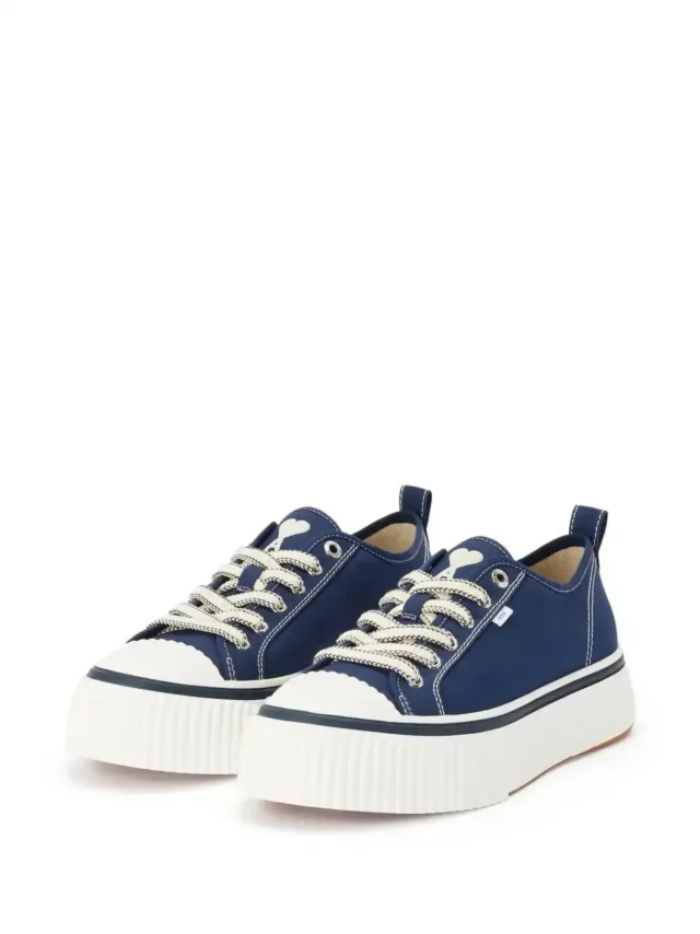 AMI Paris platform lace-up low-top sneakers, photo 2 of 2 from FARFETCH