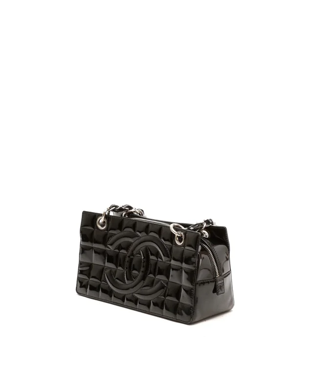 Chanel CC Chocolate Bar Patent Bag in Brown Patent leather from A Retro Tale, photo 2 of 2