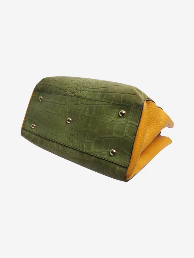 Fendi Green 2jours croc-embossed leather bag in Green Crocodile from Sign of the Times, photo 2 of 2