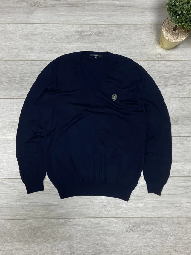 Gucci Vintage Wool Sweater GG in blue Wool from Grailed